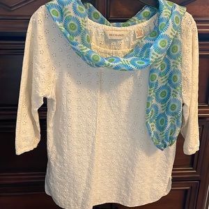 White eyelet top by Bechamel